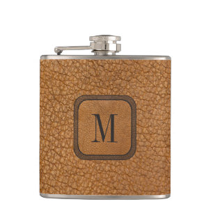 Flasques Élégant Rustique Vintage moderne Monogramme en cui