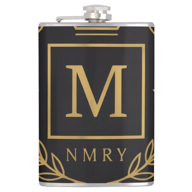 Flasques "Emblème Royal NMKY – Monogramme M Crête" (Devant)