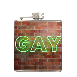 Flasques Enseigne néon gay illuminée SlipperyJoe lumineuse 