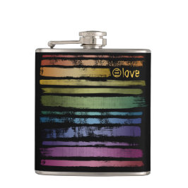 Flasques Equality Love Rainbow Brush Strokes LGBTQ ID656