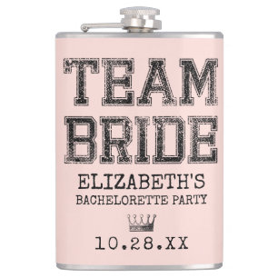 Flasques Équipe Collégiale Rose Mariée Enterrement de Vie d