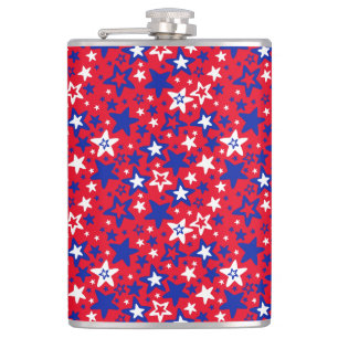 Flasques Etoiles bleues et blanches sur la lampe de table d