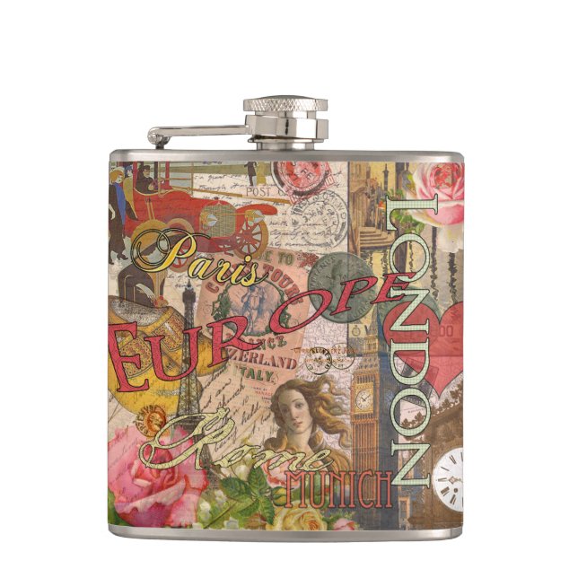 Flasques Europe Travel Vintage (Devant)