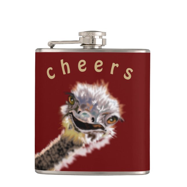 Flasques Fausse Fausse Fièvre Ostrich Cheveux - Texte Perso (Devant)