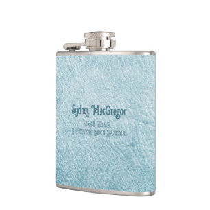 Flasques Faux Cuir Turquoise Fille Cadeau Grad