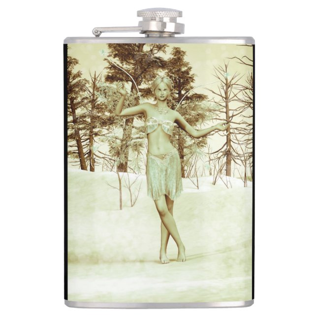 Flasques Fée d'hiver dans l'art fantastique de la forêt enn (Devant)