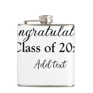 Flasques Félicitations de graduation simples clas d'ajout m