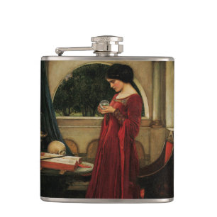 Flasques Femme à la Boule de Cristal Peinture de Waterhouse
