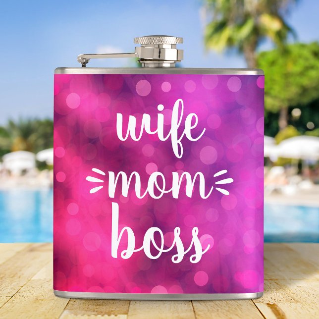 Flasques Femme Maman Boss Baby Script Typographie Bold Hot  (Créateur téléchargé)