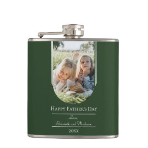 Flasques Fête des pères photo Arch moderne Emerald Green