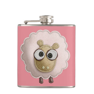 Flasques Feutre rose mignon de Faux de moutons