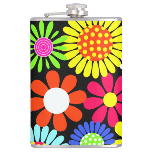 Flasques Fiasque rétro printemps hippie flower power