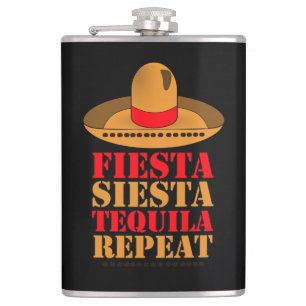 Flasques Fiesta Siesta Tequila Repeat