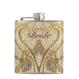 Flasques Fille Dentelle Purls Et Bling Brides Flack