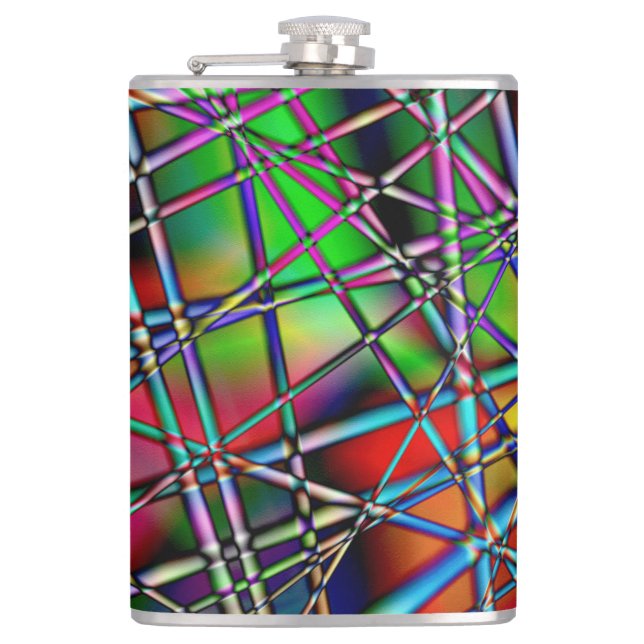 Flasques Fiole Abstraite multicolore (Devant)