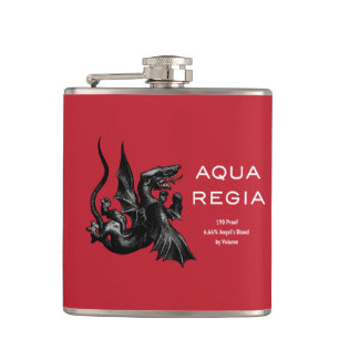 Flasques Fiole Aqua Regia - Arrière - plan rouge