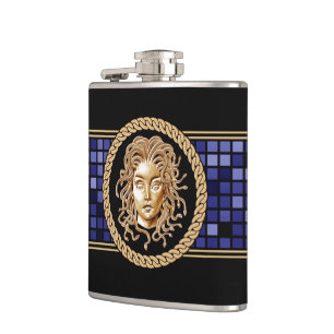 Flasques Fiole d'argent Medusa de luxe