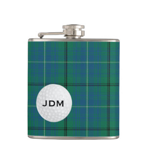 Flasques Fiole de golf monographique Clan Mayhew Tartan Pla