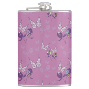 Flasques Fiole de joyeux papillon (violet)
