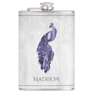 Flasques Fiole de paon violette élégante