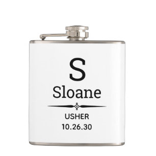 Flasques Fiole monogramme Usher