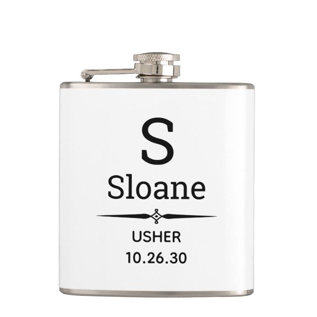 Flasques Fiole monogramme Usher (Devant)