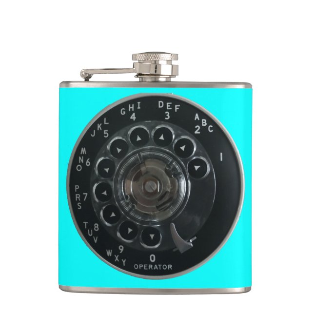 Flasques Fiole téléphonique Vintage (Turquoise) (Devant)