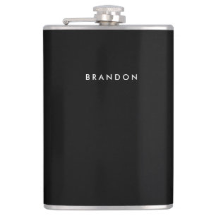 Flasques Flacons Personnalisés Noirs Pour Hommes 8oz