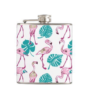 Flasques Flamants roses roses
