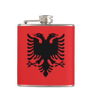 Flasques Flamme patriotique avec Drapeau de l'Albanie