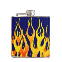 Flammes de course classique sur bleu marine