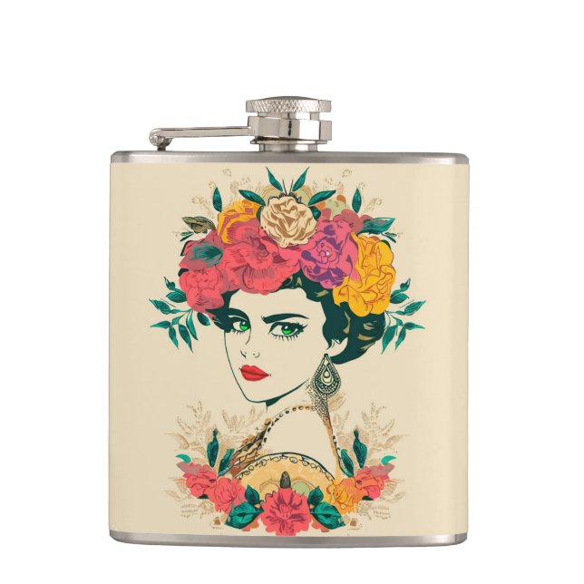 Flasques Fleur femme (Devant)