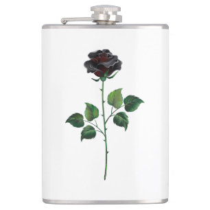Flasques Fleur rose noire