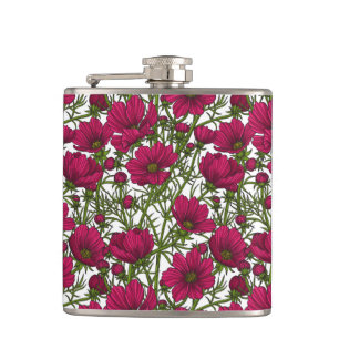 Flasques Fleurs Cosmos roses