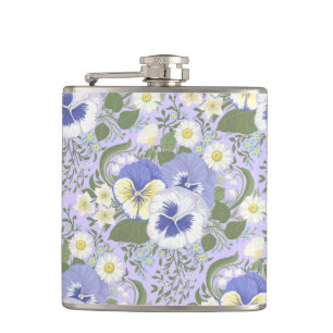 Flasques Fleurs de jardin printanier sur lavande