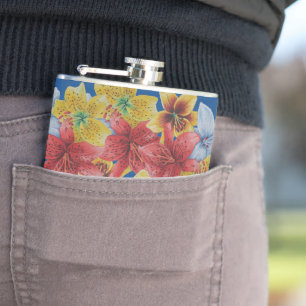 Flasques fleurs uniques, grandes et audacieuses, florales