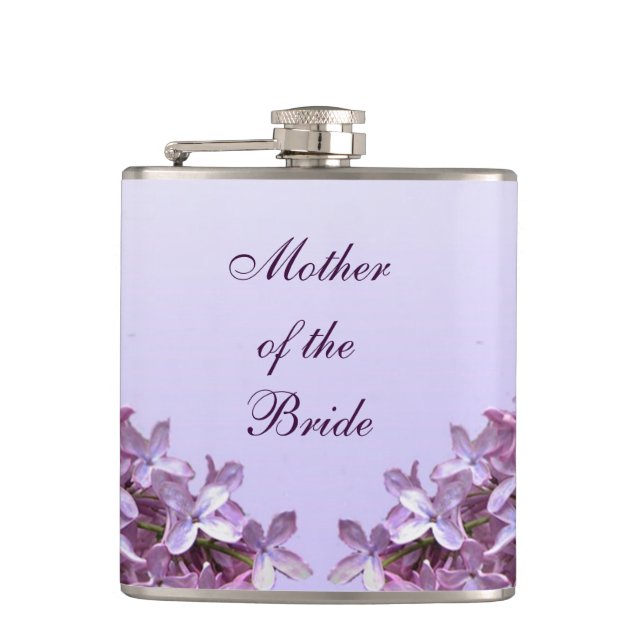Flasques Floral Lilac Fleurs Mariage Mère de la mariée (Devant)