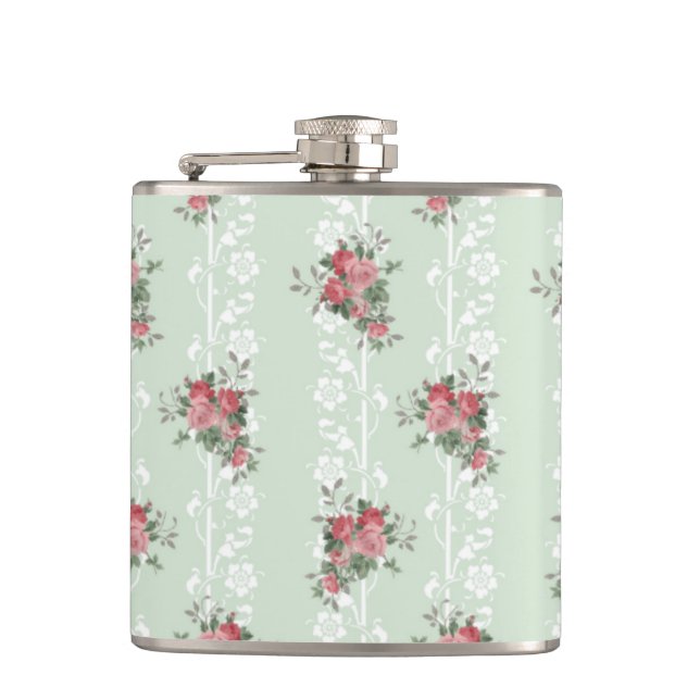 Flasques Floral rose Fille vintage (Devant)