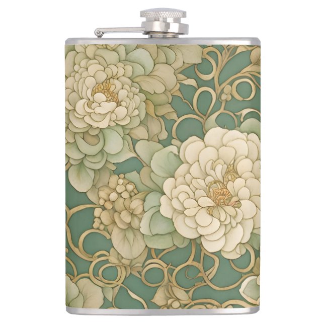 Flasques Flore nostalgique en teintes Vintages (Devant)