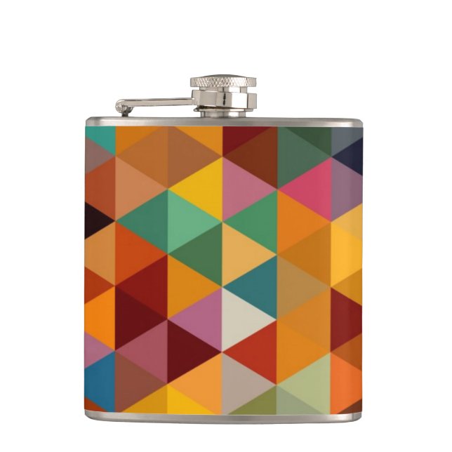 Flasques Fond vintage de motif de triangles (Devant)