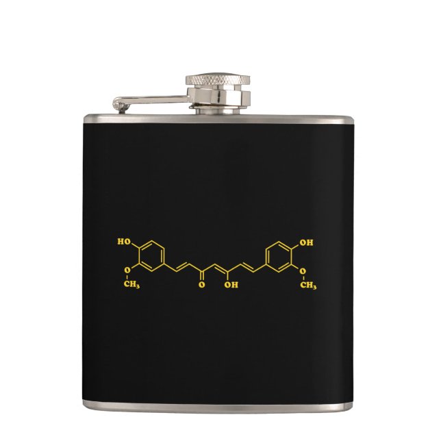 Flasques Formule chimique moléculaire de curcumin curcumin  (Devant)