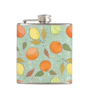 Flasques Fruit motif aux citrons, oranges