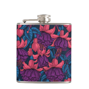 Flasques Fuchsia en bleu et violet