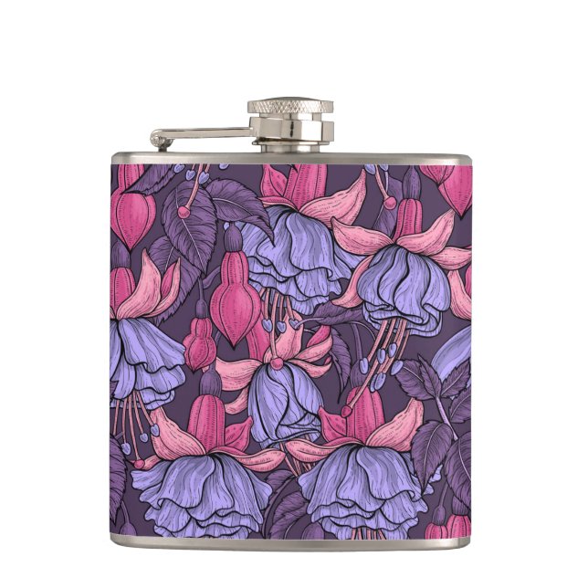 Flasques Fuchsia rose et violet (Devant)