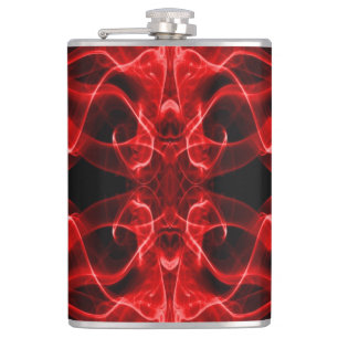 Flasques Fumée rouge minimaliste symétrique noir
