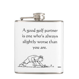 Flasques Fun Golfer's Vinyl Wrapped Flask