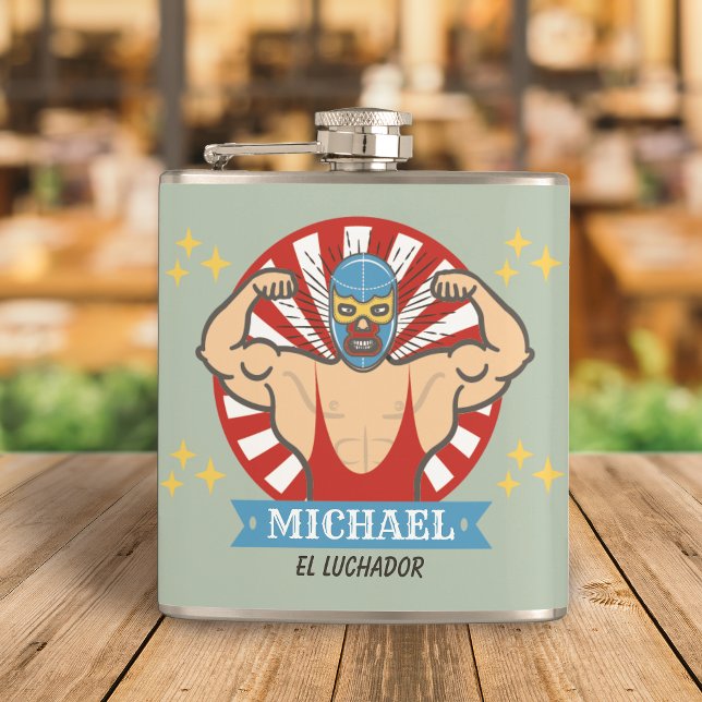 Flasques Funny El Luchador Mexicaine Lucha Libre Tequila (Créateur téléchargé)
