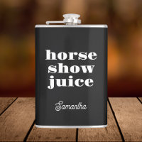 Funny Equestritriy Black Horse Show Juice