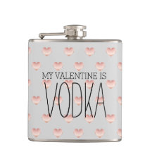 Funny My Valentine is Vodka Pink Hearts Motif