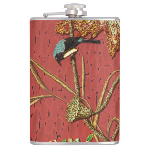 Flasques G.A. Audsley Vintage Rouge Oiseau Japonais Art Lot